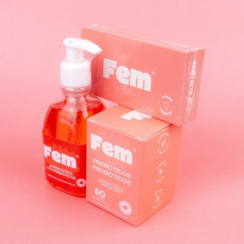 Alimento con probióticos + Jabón íntimo + Óvulos Fem homeopáticos